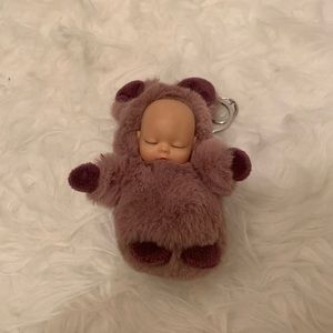Cute sleeping baby key charm/ keychains
